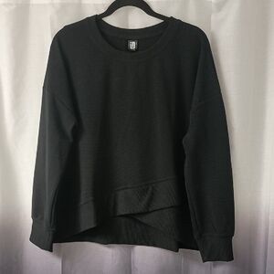 Ideology Black Ribbed Sweatshirt XL
